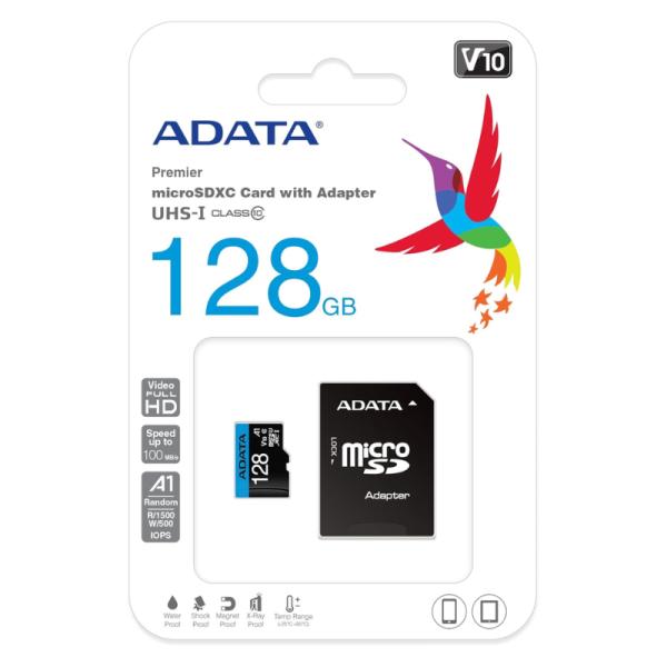 Memoria Micro Sdxc 128GB Adata AUSDX128GUI3V30SA2-RA1 100MB/S Lectura 85MB/S Escritura…