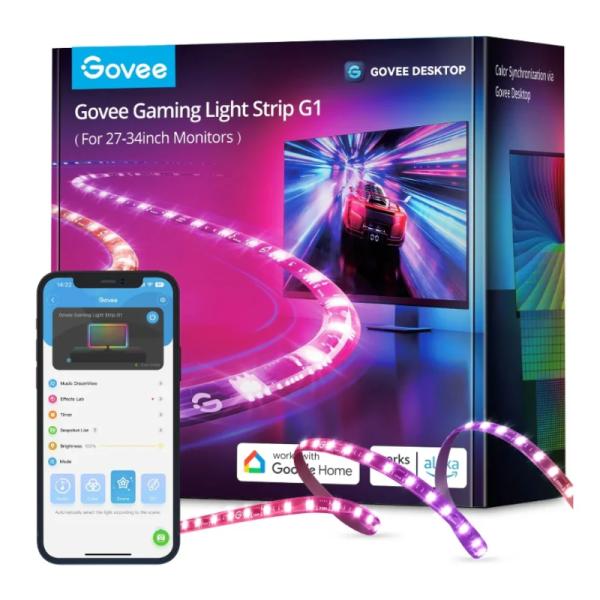 LUCES GOVEE GAMING LIGHT STRIP G1 H6609 PARA MONITORES 27-34"