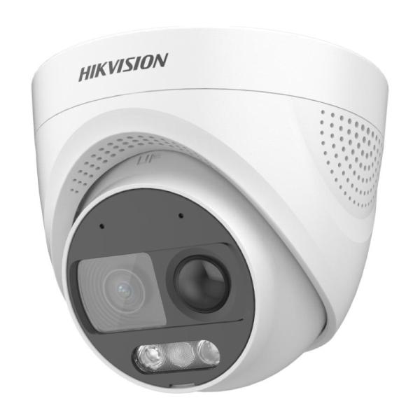 Cámara Turret Hikvision DS-2CE72DF3T-PIRXOS(2.8MM) 2 mp Colorvu Pir Siren Audio Luz…