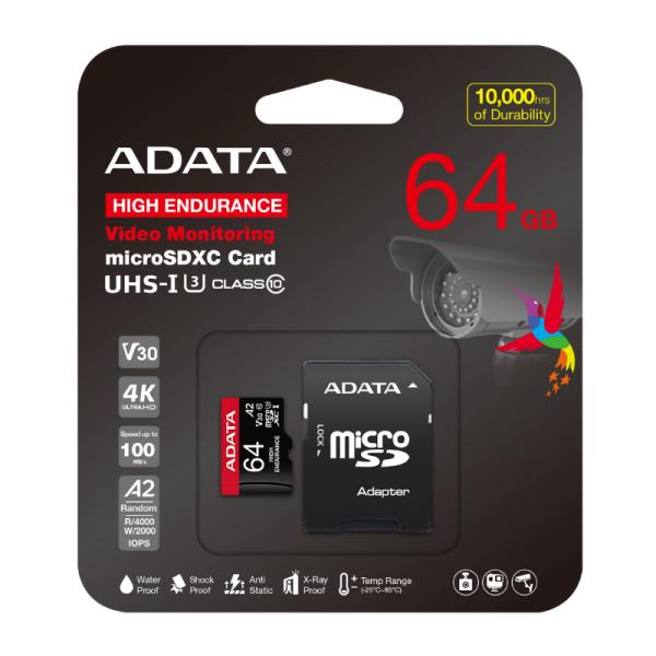 Memoria Micro Sdxc 64GB Adata Para AUSDX64GUI3V30SHA2-RA1 100 MB/S 80 MB/S Para…
