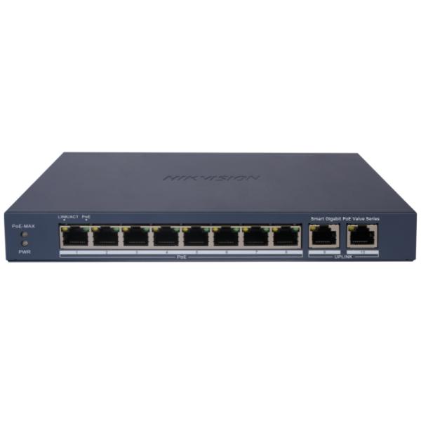 Switch Hikvision DS-3E1510P-EI/M(O-STD) (E) 8 Puertos Gigabit Poe / 2 Puertos Gigabit…