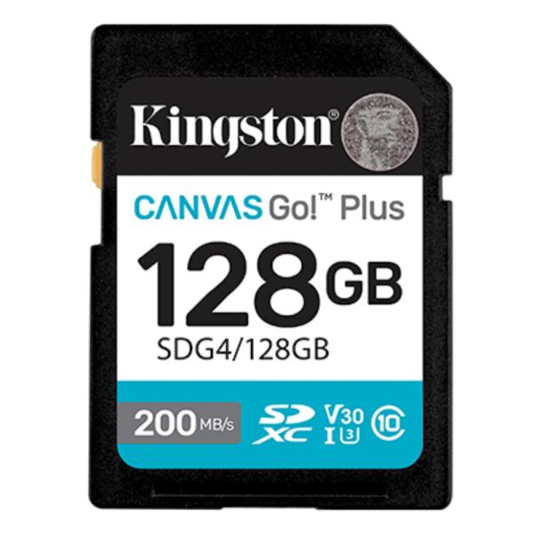 Memoria Sdxc 128GB Kingston Canvas go Plus Gen 4 200 MB/S Para Cámaras y Videos 4K…