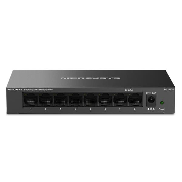 Switch Mercusys MS108GS 8 Puertos RJ45 + Gigabit 10/100/1000 Mbps no Administrable